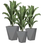 Indoor Outdoor Planters Set Of 3 With Drainage Holes For Garden, Balcony. Fixed Price $81.47.