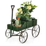 Wood Wagon Flower Planter Pot Stand Bed W/wheel Rack Garden Yard Outdoor Decor. Fixed Price $39.99.