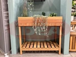 Brand New Ikea Hattholmen Stained Eucalyptus Outdoor Plant Stand 805.190.79. Fixed Price $361.84.