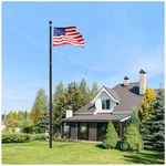 Heavy Duty 25FT Telescoping Flag Pole Kit With American. Fixed Price $197.99.