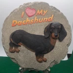 Spoontiques Dog Love My Dachshund 9.5 Stepping Stone Wall Plaque W/box. Fixed Price $24.99.