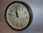 Sterling & Noble 9" Wall Clock With Temperature And Humidity Gauges.. Fixed Price $34.99.