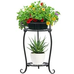 Yengoth Potted Plant Stand 2 Tier Metal Flower 1 Pack Black. Fixed Price $31.70.