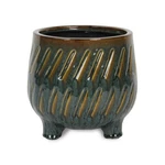 Cheungs Astrona Raised Round Dual Band Diagonal Patterned Ceramic Pot Large. Fixed Price $34.04.