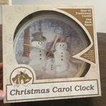 Mark Feldstein Christmas Carol Clock Snow Family Light Sensor 8 Gold Frame. Fixed Price $12.00.