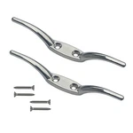 Huouo 2 Pcs Flagpole Cleat 6 Inch Silver Hooks,. Fixed Price $11.94.