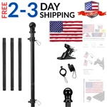 American With Pole,flag Poles Kit For 3 X 5 Flags Holder,including 100% .... Fixed Price $41.55.