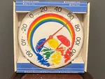 Vintage 12 Taylor Patio Outdoor Rainbow Beach Thermometer Nos - Made Usa. Fixed Price $35.69.