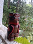 Vtg Genuine Indian Made Hand Carved Eagle Wooden Totem Pole Native American 8". Fixed Price $95.00.