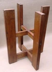 Reclaimed Wooden Planter Stand With Pot Indoor Outdoor Function Decor. Fixed Price $150.00.