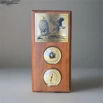 Wood/metal Wall-mount Weather Station Barometer & Thermometer, C/f Manual. Fixed Price $19.50.