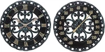 Verdigris Wall Clock & Thermometer Set - Perfect For Home Garden Decor. Fixed Price $111.99.