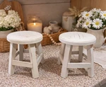 Mini Wooden Plant Stand Set Of 2- Stool Risers Farmhouse Rustic Pedestal Tiered. Fixed Price $28.97.