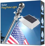Solar Flag Pole Light, Bright White 6000K. Fixed Price $23.52.