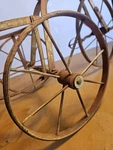 Vintage Rustic Metal Tricycle Planter Stand Farmhouse Garden Deco 15" Tall. Fixed Price $42.50.