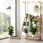 Thicken Bamboo Ladder Plant Stand Flower Shelf Foldable Fr Garden Balcony Window. Fixed Price $32.99.
