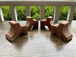 4 Terracotta Ceramic Clay Pottery Planter Feet Flower Pedestals Set. Fixed Price $20.00.