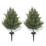 2PCS 2FT Faux Cypress Tree Lifelike Plant Indoor Outdoor Garden Yard. Fixed Price $26.00.