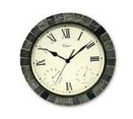 Poolmaster 15" Faux Stone Clock / Hygrometer Thermometer 52606. Fixed Price $49.95.