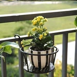Hanging Planter Pots Garden Fence Balcony Railing Wall-mounted Basket. Fixed Price $12.98.
