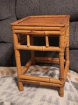 Vintage Bamboo Plant Stand Stool Side Table Retro Boho 13.5 Tall 9X9 Square. Fixed Price $42.99.