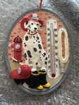 Spoontiques 3D Firefighter Dog Thermometer Wall Hanging New Box. Fixed Price $22.99.