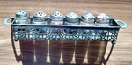 Antique Sterling Silver 6-SHAKER Salt Pepper Spice Set Filigree Carrier Stand. Fixed Price $179.99.
