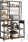 6-TIER Bakers Rack Microwave Stand W/ Wire Basket,open Kitchen Storage Shelving. Fixed Price $141.99.
