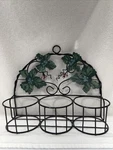 Plant Holder,wine Holder,wall Mount Or Table Stand.grape Leaf Design, Metal Wire. Fixed Price $16.80.