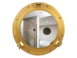 20" Aluminum Antique Finish Ships Porthole Frame Mirror Nautical Themed. Fixed Price $195.00.