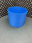 New 3D Printed Dark Blue Flower Pot With Drainage And Saucer. Blemish Discount. Fixed Price $8.00.