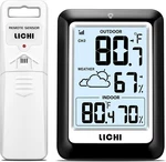 Indoor Outdoor Thermometer Wireless Weather Station, Internal Black And White. Fixed Price $42.99.