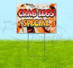 Crab Legs Special 18X24 Yard Sign With Stake Corrugated Bandit Usa Business Food. Fixed Price $596.01.