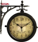 Infinity Instruments Charelston Metal Outdoor Clock, Waterproof Double Sided Tra. Fixed Price $90.33.