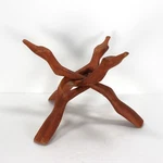 Hand Carved Wood Snake Stand India One Piece Folding Planter Not Included. Fixed Price $21.00.