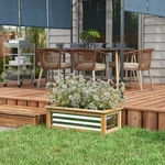 Outsunny Raised Garden Bed, Metal And Wood Combined Planter Box. Fixed Price $54.99.