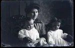 Antique Negative Glass Slide Americana Mother Daughters Baby Girls #B114. Fixed Price $19.99.