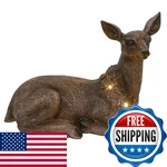 Alpine Corporation 10 Tall Indoor/outdoor Doe Deer Lighted Holiday Decor Warm. Fixed Price $83.34.