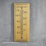 Taylor Brown Wood Glass Thermometer Wall Window Panel Antique Retro Home Decor. Fixed Price $12.99.