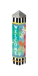 Folk Garden 20" Art Pole Ez Install Decorative Post New Studio M PL1166. Fixed Price $88.95.