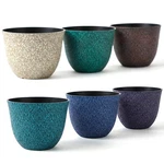 Worth Garden Plastic Round 8" Pots For Indoor Plants Set Of 6 Multicol.... Fixed Price $42.39.