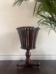 Vintage 1989 The Bombay Company Slatted Wood Pedestal Planter / Stand. Fixed Price $177.63.