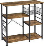 Yaheetech 4-TIER Kitchen Baker's Rack, Coffee Bar Microwave Stand Cart With Wire. Fixed Price $109.53.