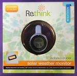 Rethink Indoor / Outdoor Solar Weather Monitor #155001 Temp And Humidity. Fixed Price $15.00.