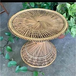 Gt Handmade Rattan Round Side Table Light Brown Indoor & Outdoor. Fixed Price $150.00.
