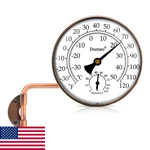 Dunuo 4-INCH Copper Outdoor Thermometer Analog Gauge Patio Greenhouse Garden. Fixed Price $37.79.