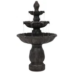 Sunnydaze Classic Tulip 46" Outdoor Water Fountain 3-TIERED Brown. Fixed Price $487.18.