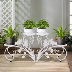 4 Tiered Elegant Classic Plant Metal Garden Standing Flower Pot Rack Shelf. Fixed Price $35.92.