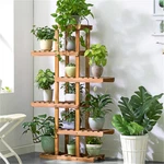 Reinforced 52" Tall 6 Tier Wood Plant Stand Corner Shelf Flower Rack Garden Home. Fixed Price $38.91.