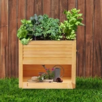 Docred Raised Garden Bed Outdoor Wooden Elevated Planter With Storage Cabinet. Fixed Price $99.00.